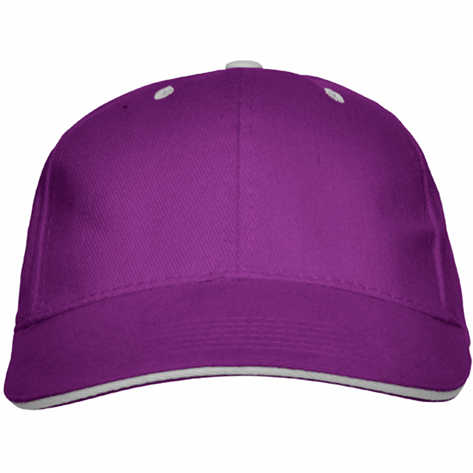 Gorra algodón 6 paneles con contraste en la visera