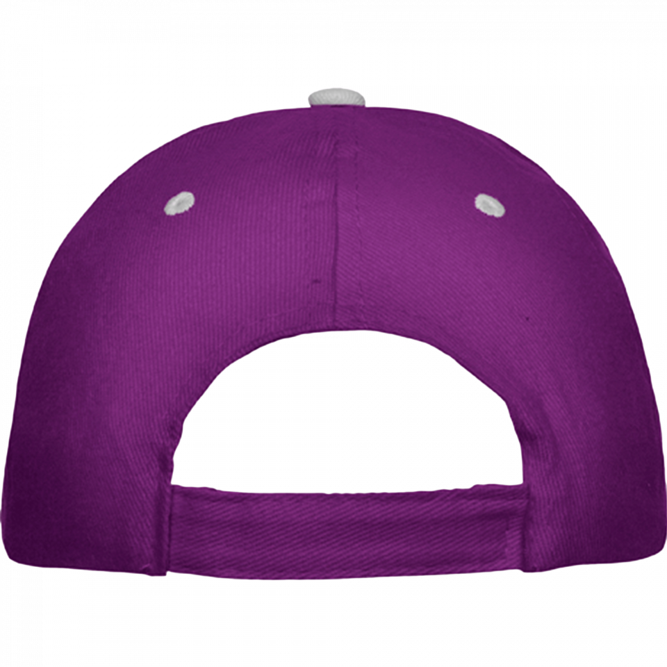 Gorra algodón 6 paneles con contraste en la visera