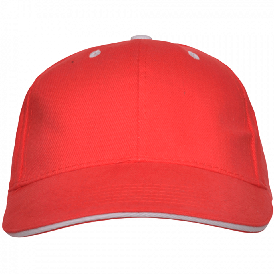 Gorra algodón 6 paneles con contraste en la visera