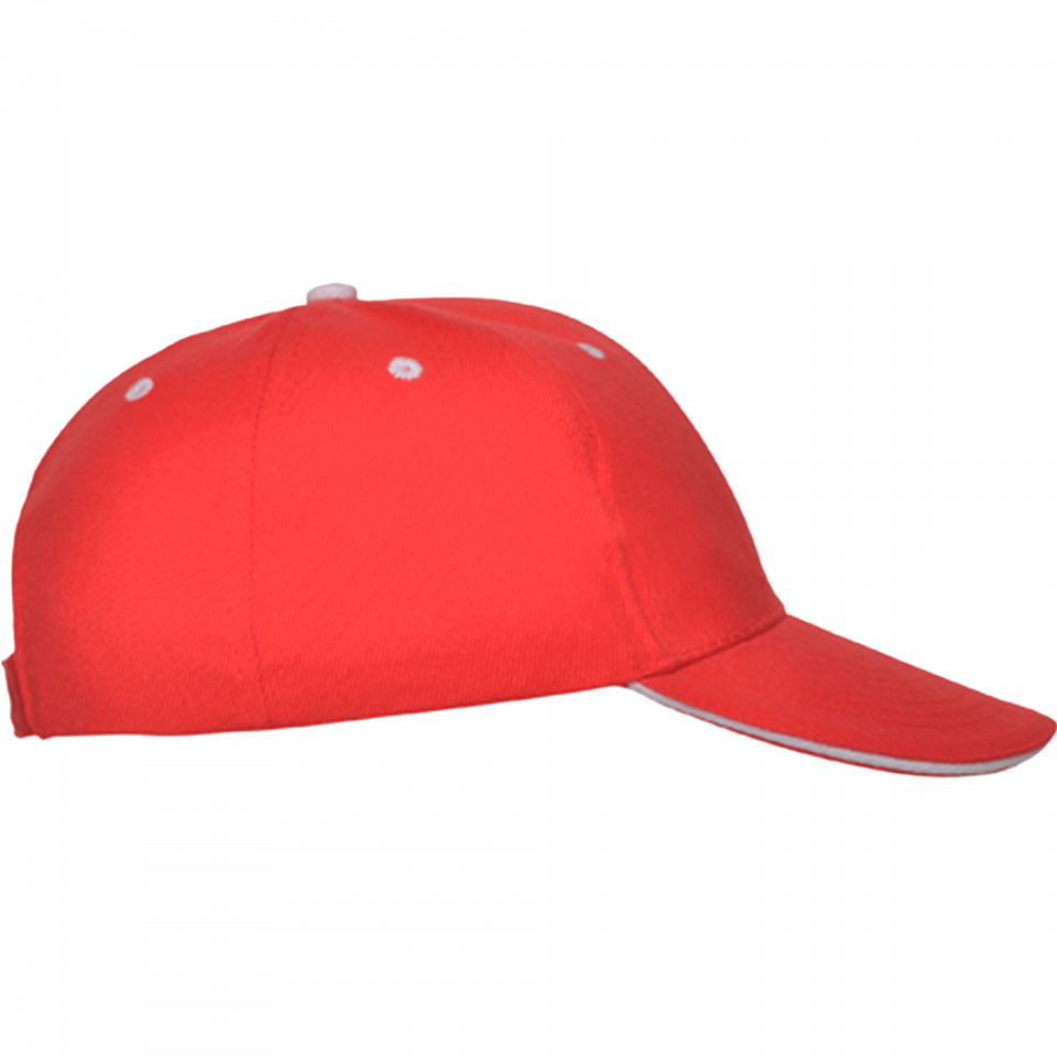 Gorra algodón 6 paneles con contraste en la visera