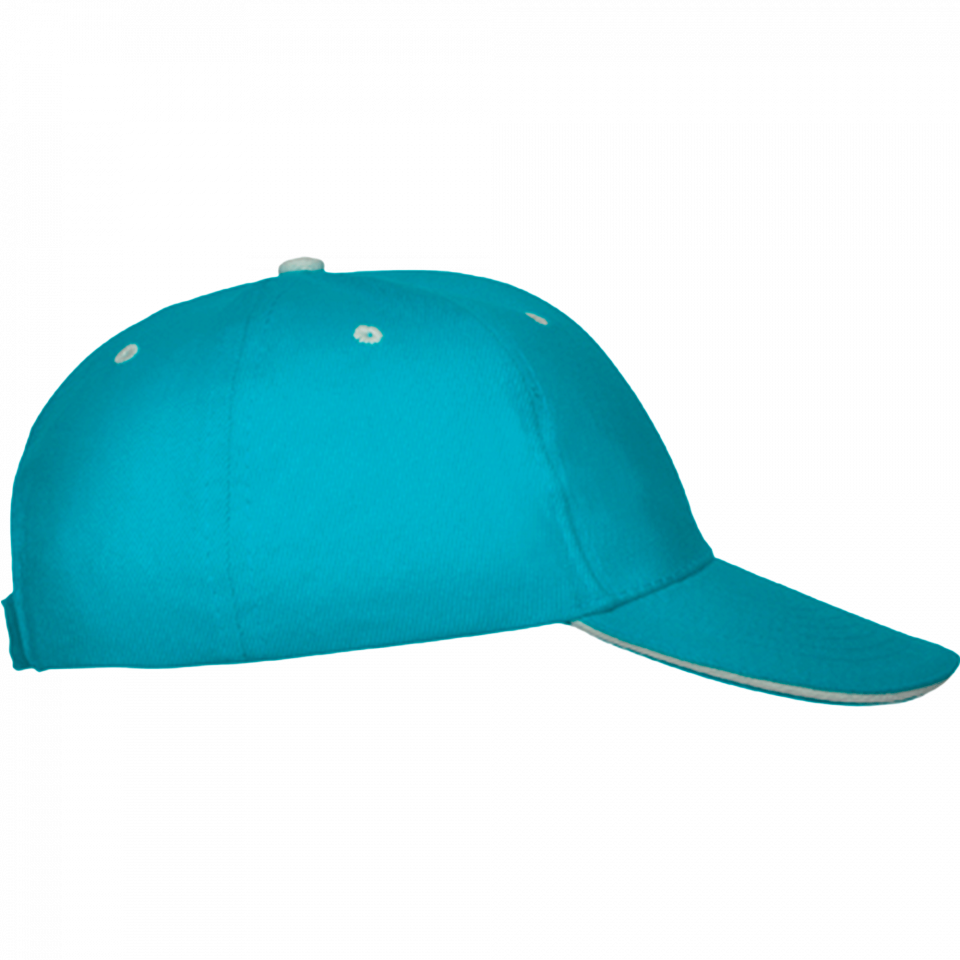 Gorra algodón 6 paneles con contraste en la visera