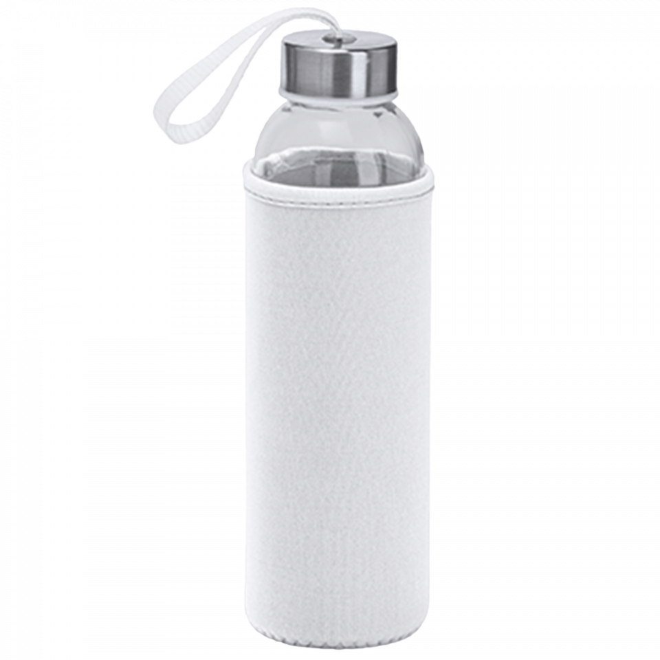 Botella de cristal con funda 500 ml personalizada