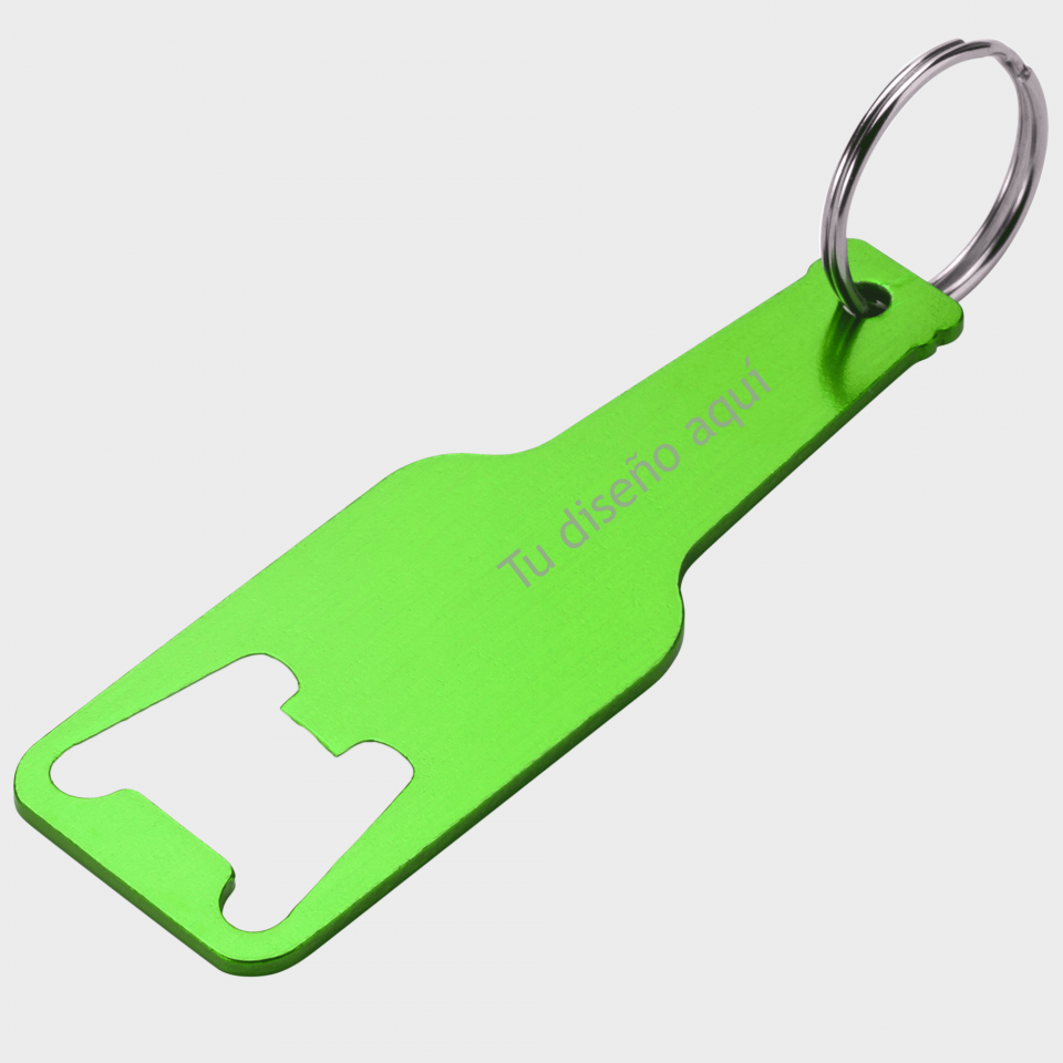 Llavero abridor Stout con forma de botella personalizado