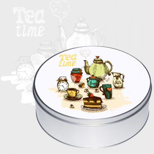 Caja metálica redonda personalizada