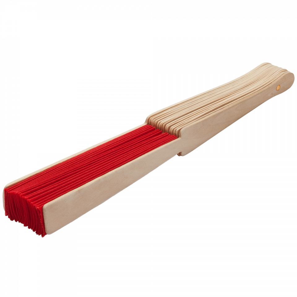 Abanico Calesa con varillas de madera y tela personalizado