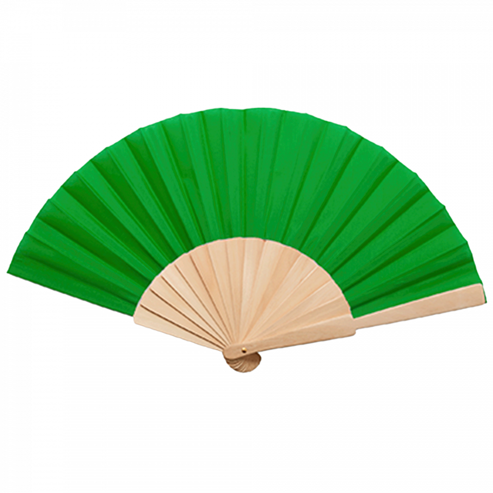 Abanico Calesa con varillas de madera y tela personalizado