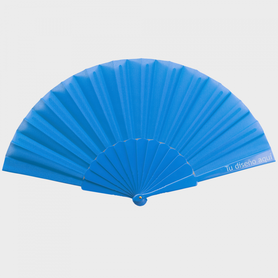 Abanico Albero con varillas de plástico y tela personalizado