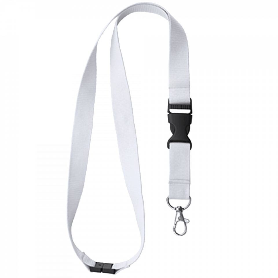 Lanyard Guest con mosquetón, hebilla y cierre de seguridad personalizado