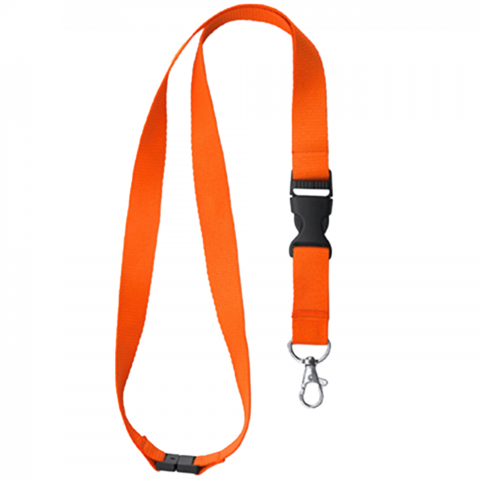 Lanyard Guest con mosquetón, hebilla y cierre de seguridad personalizado