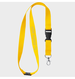 Lanyard Guest con mosquetón, hebilla y cierre de seguridad personalizado
