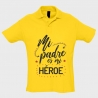 Polo manga corta Día de Padre: mi pare es mi héroe