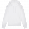 Sudadera blanca con capucha de algodón orgánico Stanley/Stella Drummer personalizada