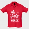 Polo manga corta Día de Padre: mi pare es mi héroe