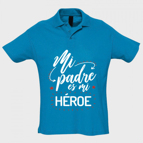 Polo manga corta Día de Padre: mi pare es mi héroe