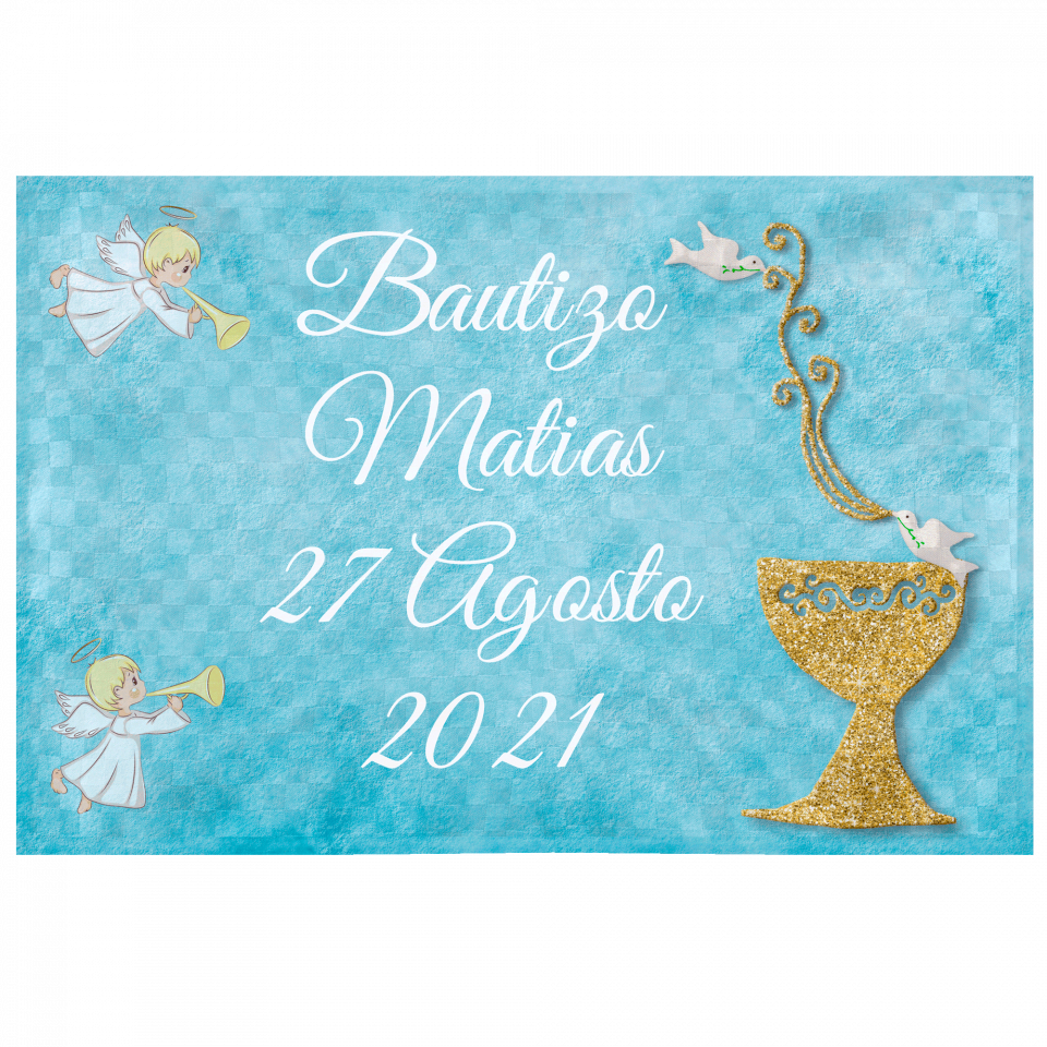 Mantel individual tela grabada acabado brillante personalizado