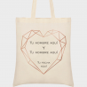 Bolsa de tela boda corazón
