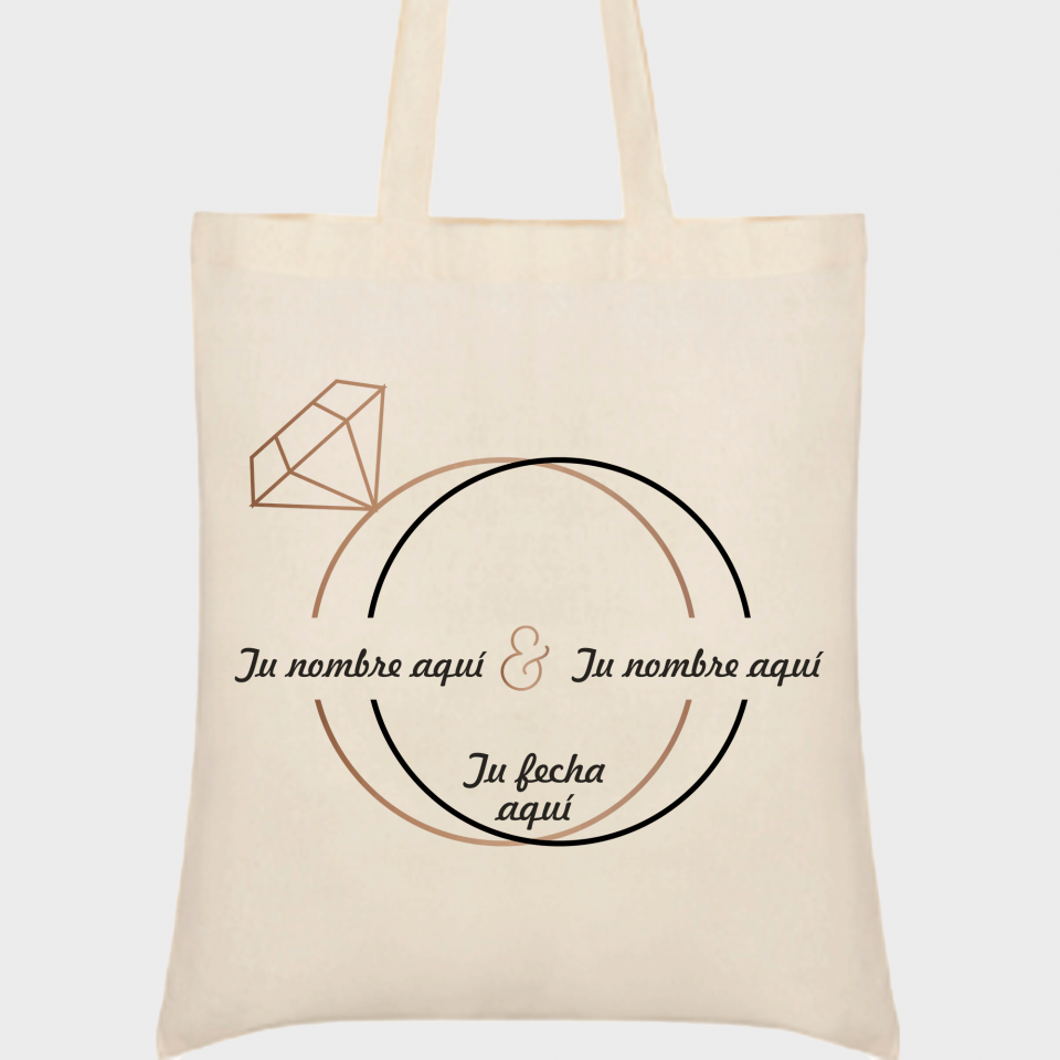 Bolsa de tela boda anillos