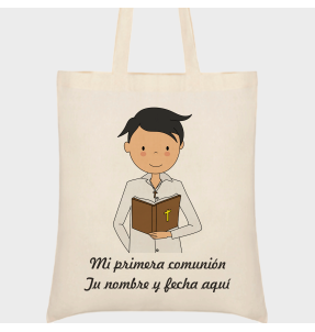 Bolsa de tela comunión chico 2