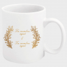 Taza boda hojas doradas
