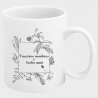 Taza boda flores
