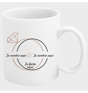 Taza boda anillos
