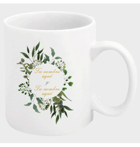Taza boda hojas 2