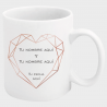 Taza boda corazón