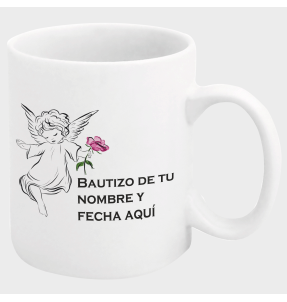 Taza bautizo ángel