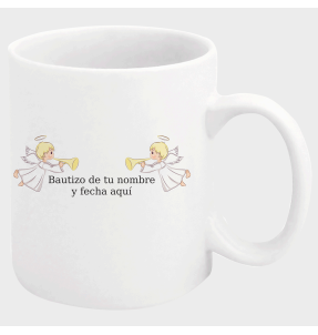 Taza bautizo ángeles