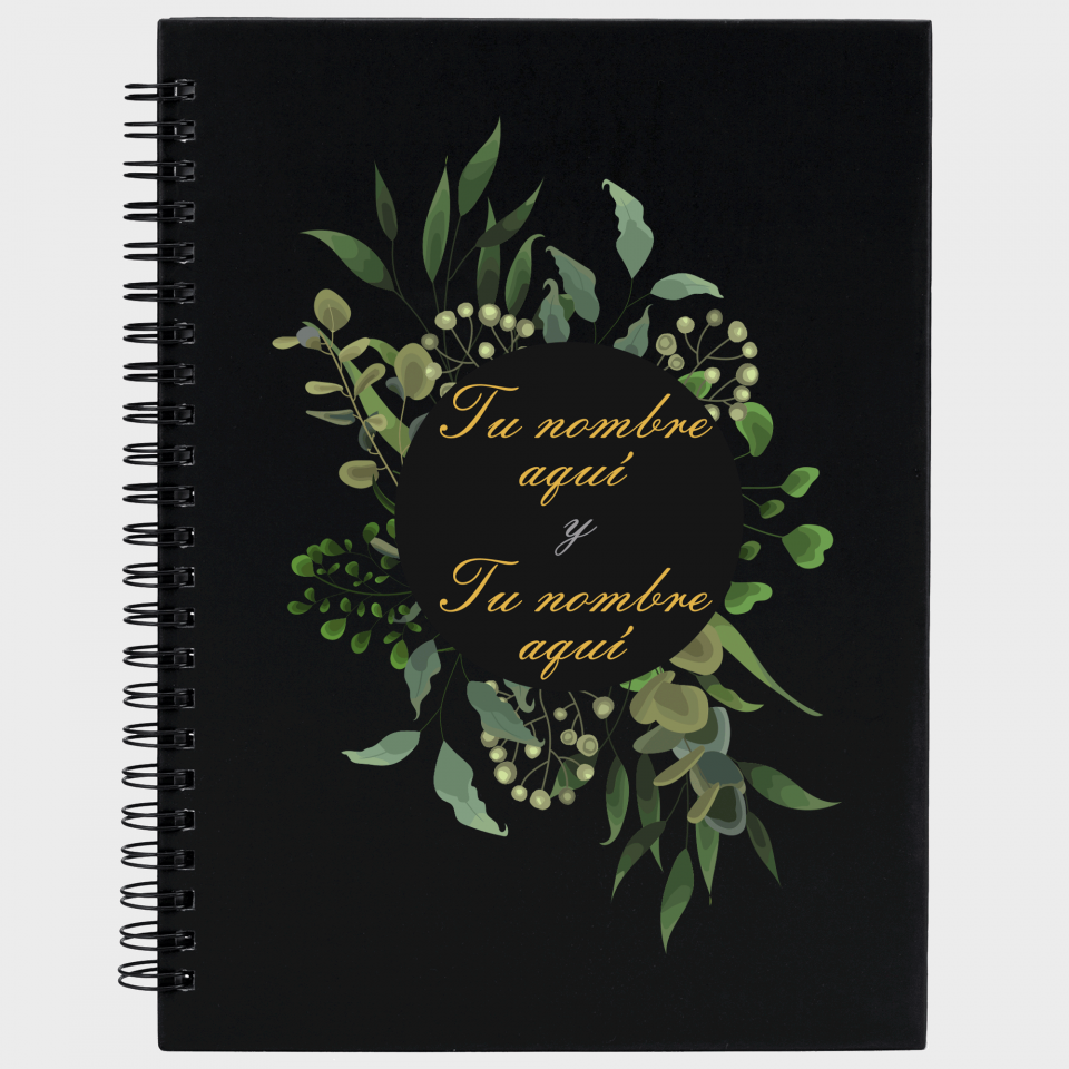 Libreta boda hojas 2