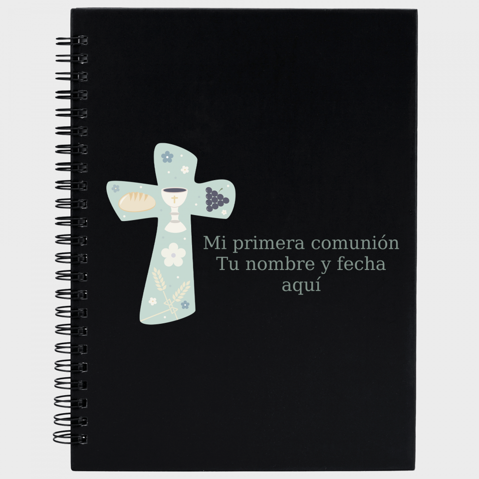 Libreta comunión cruz