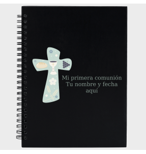 Libreta comunión cruz