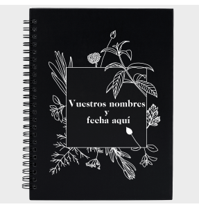 Libreta boda flores