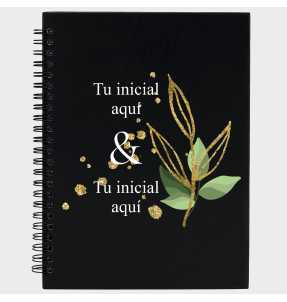 Libreta boda hojas