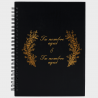 Libreta boda hojas doradas
