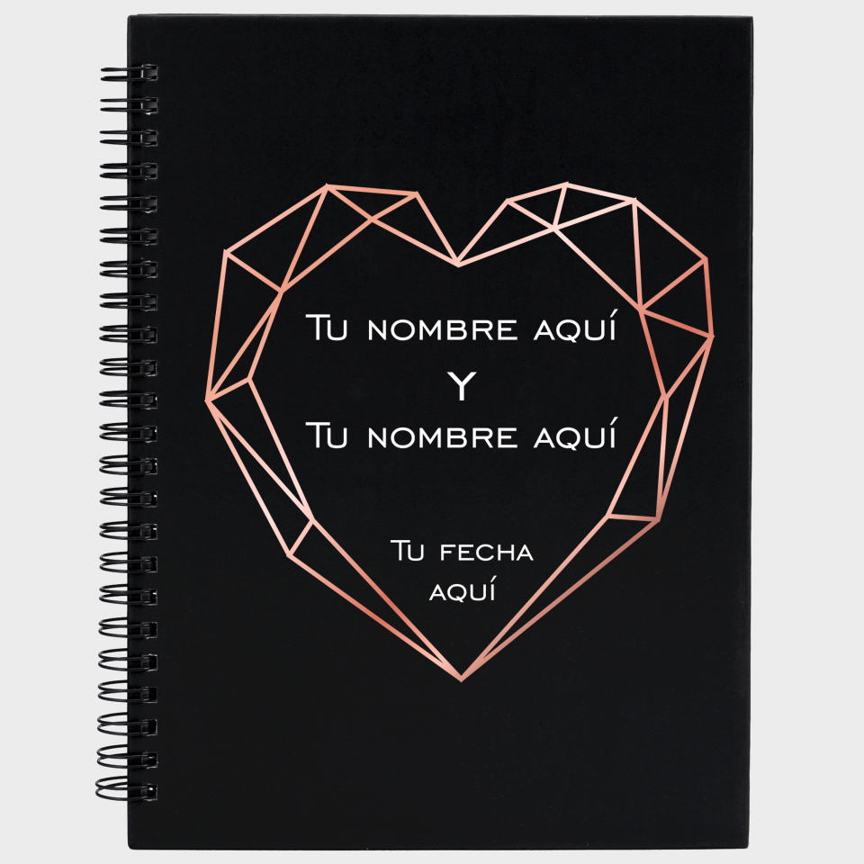 Libreta boda corazón