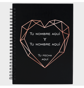 Libreta boda corazón