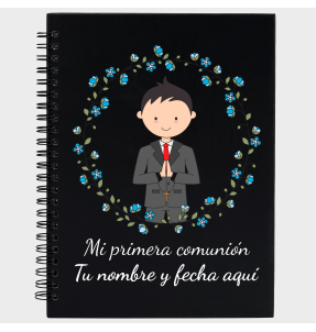 Libreta comunión chico