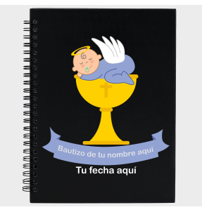Libreta bautizo bebé copa