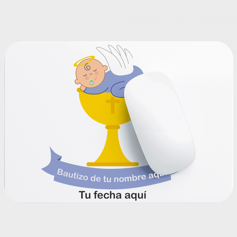 Alfombrilla bautizo bebé copa