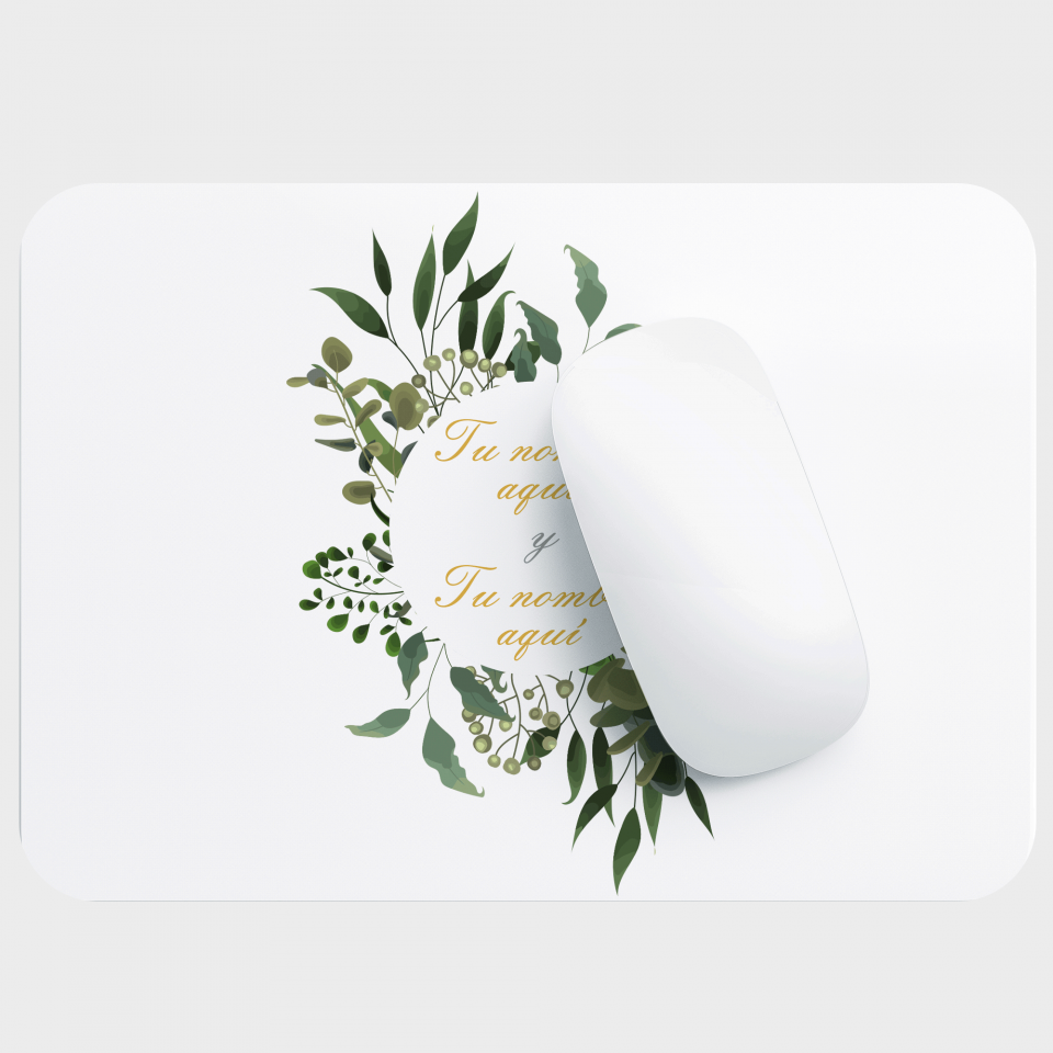 Alfombrilla boda hojas 2