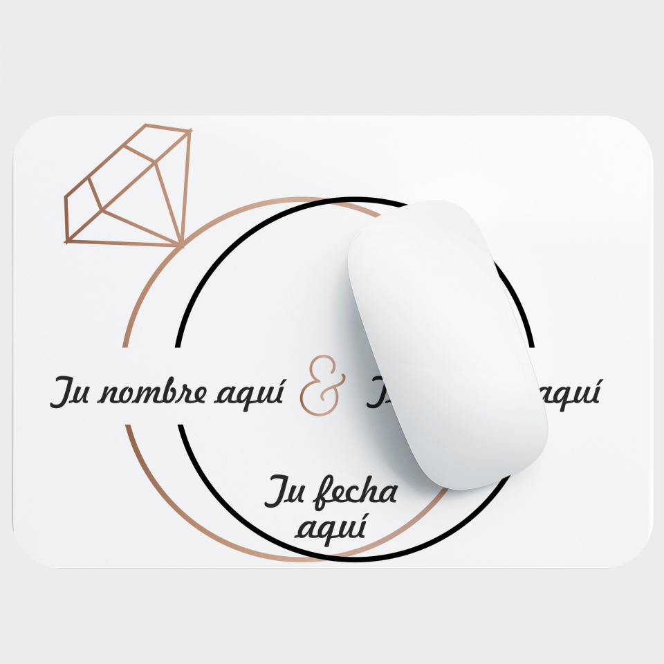 Alfombrilla boda anillos