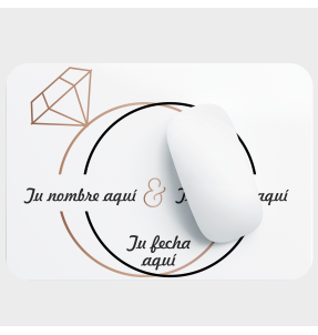 Alfombrilla boda anillos