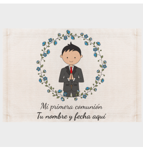 Mantel individual de tela comunión chico