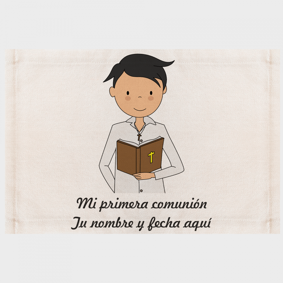 Mantel individual de tela comunión chico 2