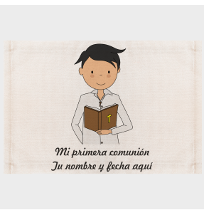 Mantel individual de tela comunión chico 2