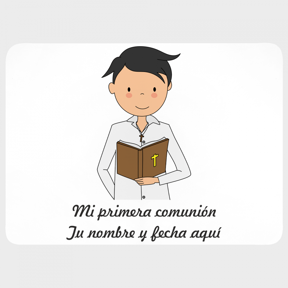 Mantel individual con base de corcho comunión chico 2