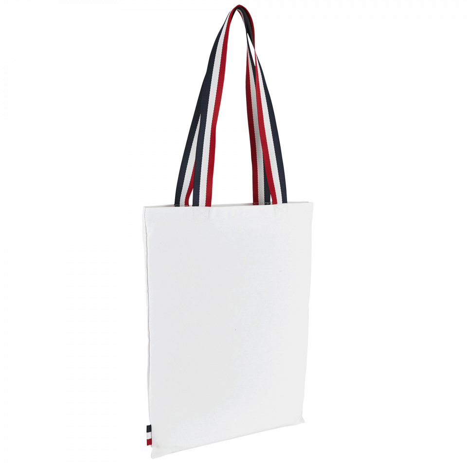 Bolsa de tela con asas tricolor personalizada