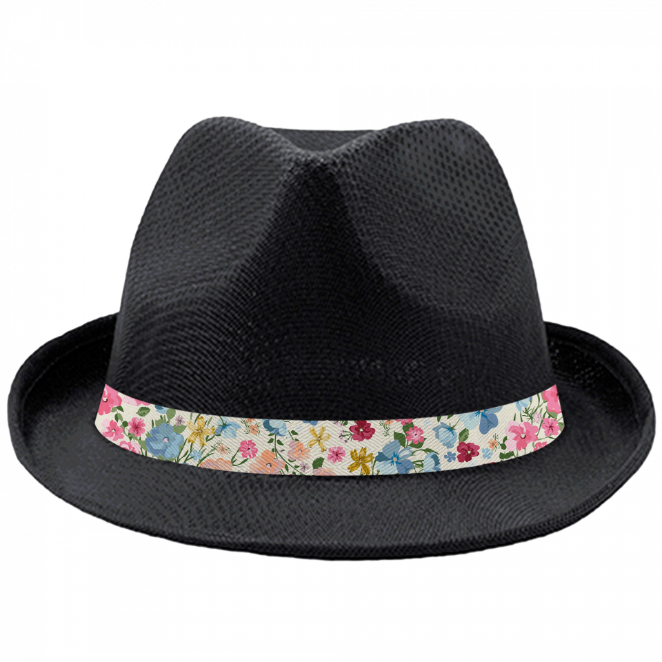 Sombrero de poliéster con cinta personalizada full print a todo color