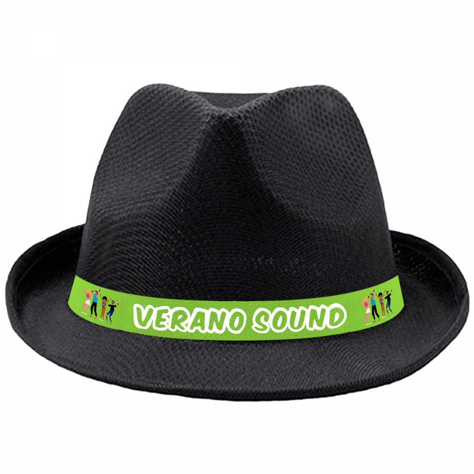 Sombrero de poliéster con cinta personalizada full print a todo color